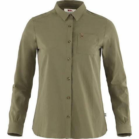 Fjallraven Övik Shirts Green Singapore For Women (SG-563983)